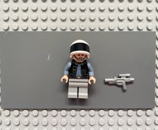 lego Star Wars sw1285 Rebel Fleet Trooper minifigure- Male, Vest with Pockets, Black Neck, Reddish Brown Eyebrows
