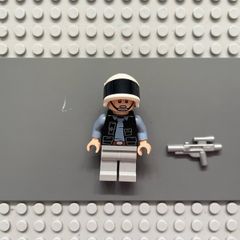 lego Star Wars sw1285 Rebel Fleet Trooper minifigure- Male, Vest with Pockets, Black Neck, Reddish Brown Eyebrows