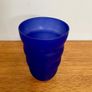 Pair of blue frosted glass tumblers Image 2