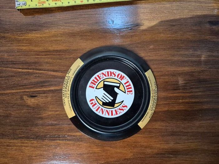 Vintage 1983 Guinness Guinnless Tin Pub Ashtray Original Memorabilia