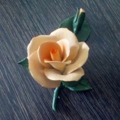 Capodimonte Style Porcelain Rose.