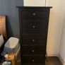 Black five-drawer chest of drawers Image 2
