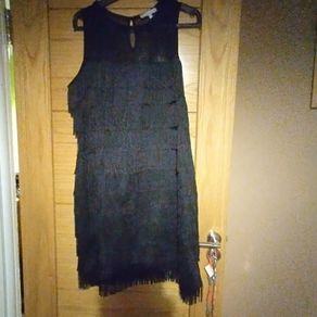 Red herring black dress