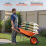 Garden Wheelbarrow Cart 5 Cu Ft One Wheel Image 5