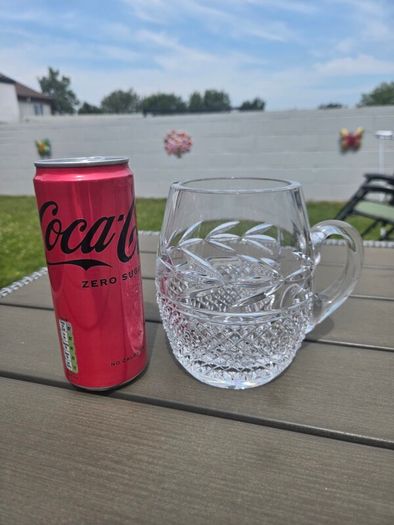 Large Heavy Galway Crystal Tankard