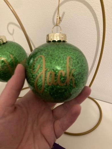 Personalised glitter bauble