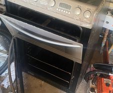 Hot point free standing cooker .  double oven and hob