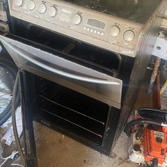 Hot point free standing cooker .  double oven and hob