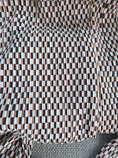 Ladies geometric plisse pants uk10