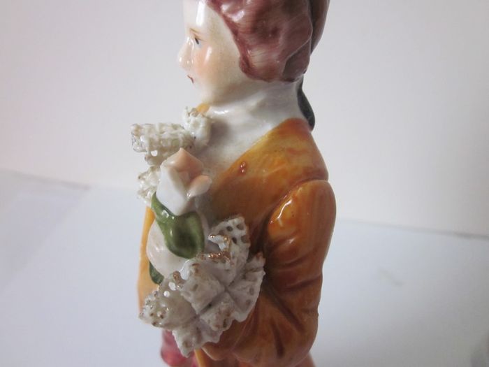 Vintage Porcelain Lace Couple Figurines