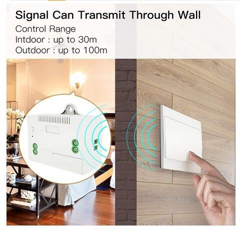 MOES Wireless Light Switch Kit, Kinetic Switch, No Wiring No Battery Easy Installing, Outdoor Remote Control