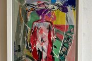 48cm Original Abstract Painting FRAMED  Original Irish Art