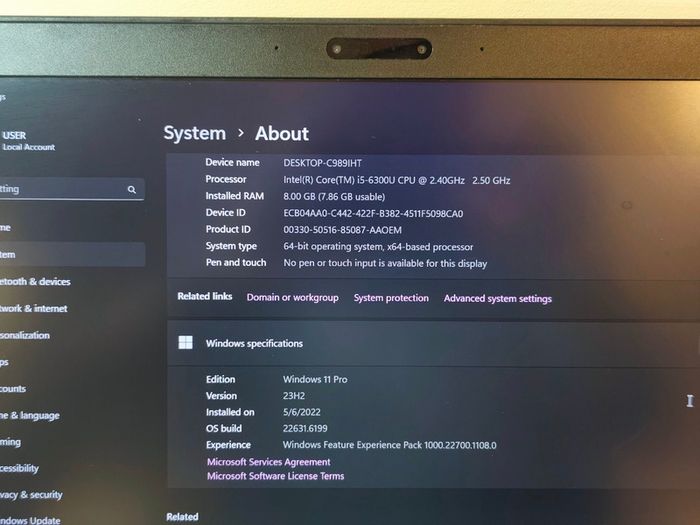 Dell Latitude 5480 14" i5 6th gen 8/256GB SSD Laptop