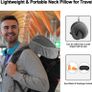 Travel Pillow, Memory Foam Neck Pillow for Travel, Soft Neck Support Pillow, Quick Pack Flight Pillow for Airplane, Train, Car, Office Sleeping Rest (FREE POSTAGE) Image 6