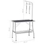 Adjustable Dog Grooming Table with 2 Loops and Basket Image 7