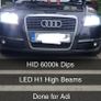 2x Led Headlight Bulbs H7 - Warranty - 6000k - Xenon Effect - Plug N Play Image 2