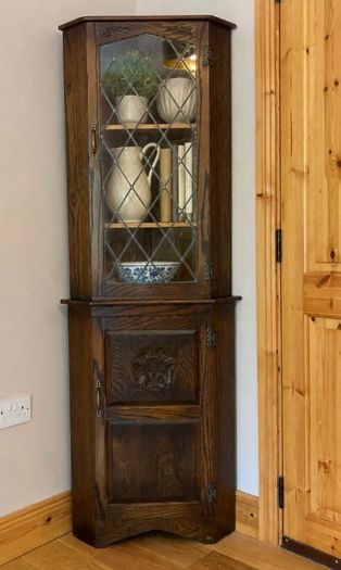 oak corner unit