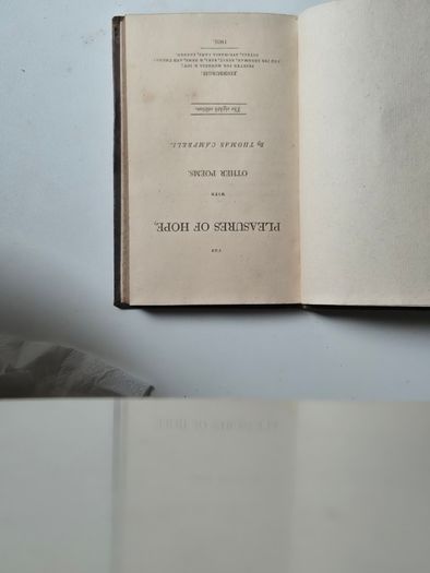 The Pleasures of Hope, with Other Poems. 1805. Thomas Campbell. Rare antique book, full leather.