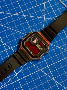 New Casio Royale AE1200 Mod - Custom Moon NASA Theme - Red and Black