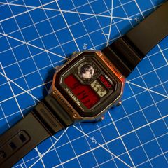 New Casio Royale AE1200 Mod - Custom Moon NASA Theme - Red and Black