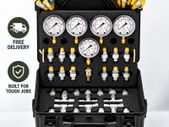 Hydraulic Pressure Test Kit 600 Bar Excavator Tractor Machinery 5 Gauges