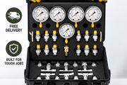 Hydraulic Pressure Test Kit 600 Bar Excavator Tractor Machinery 5 Gauges