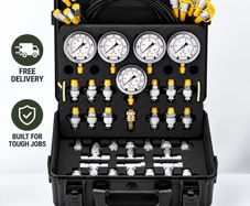 Hydraulic Pressure Test Kit 600 Bar Excavator Tractor Machinery 5 Gauges