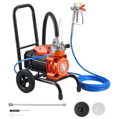 Diaphragm Airless Paint Sprayer, 900 W Efficient Cart Airless Paint Sprayer, 2200 psi High Pressure, with Extension Pole, Cleaning Needle and Brush, for Home Interior and Exterior Spraying