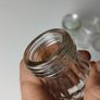 319 - Set of 4 Vintage Clear Glass Collectible Decorative Meat Paste Jars Image 3