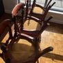 Six antique mahogany spoon / balloon-back chairs Image 8