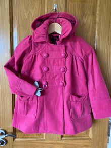 Brand New Girl's Elegant Pink Peacoat Dunnes Stores