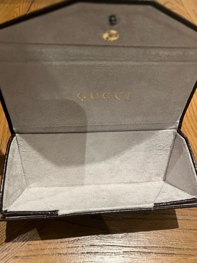 Gucci Tortoise Wayfarer Silver Metal Temples Glasses