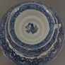 Old Willow Blue White Trios Cups Saucers Plates Image 4