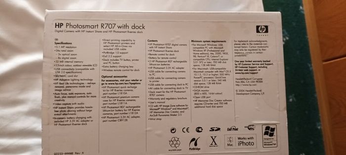 Hp 707 Digital Camera Kit Includes Dock