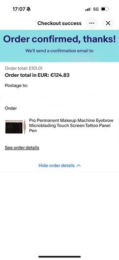 Permanent make up machine