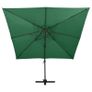 Cantilever Umbrella with Double Top 300x300 cm Green Image 2