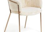 Armchair Runnie fur white steel