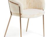 Armchair Runnie fur white steel