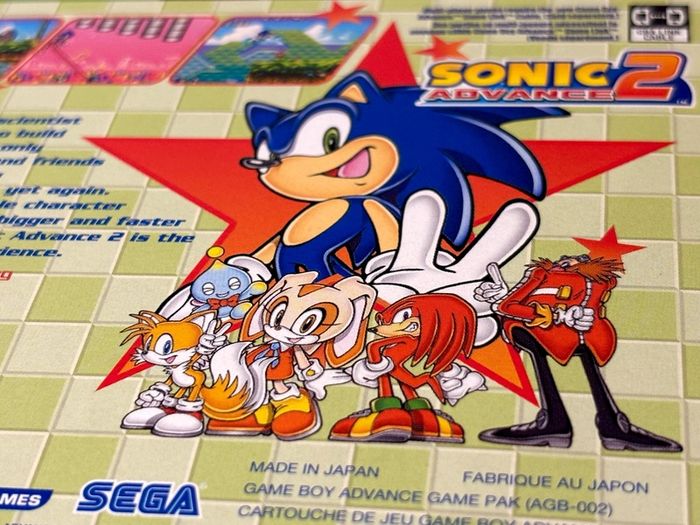 Sonic Advance 2 for Game Boy Advance Boxed & Minty