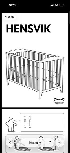 IKEA Hensvik wooden cot