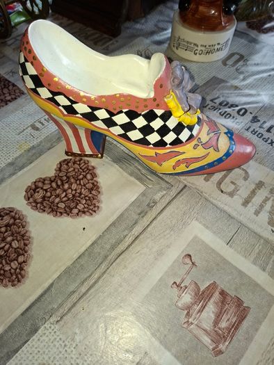 Very Heavy Whimsical Victorian Shoe Sculpture style of Milson & Louis Postage Available Collection