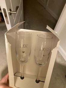 Mr and Mrs set of 2 flutes