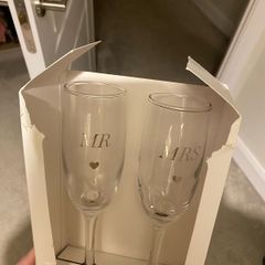 Mr and Mrs set of 2 flutes