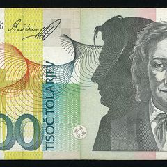 SLOVENIA - 1000 Tolarjev 2000 Banknote P 22 (VF+)
