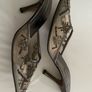 Baldinini Italian Luxury Embellished Mesh Mules, Pointed Toe, UK 6.5 Image 3