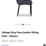 Dining chairs x4 faux leather grey Image 4