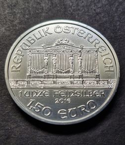 2016 Austria Wiener Philharmoniker - 1 Oz Silver  1.5 Euro