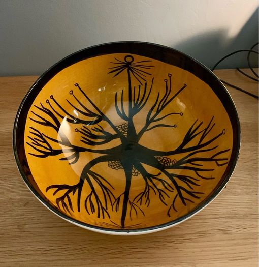 John ffrench Arklow Studio Pottery 1963 large bowl dish Jff