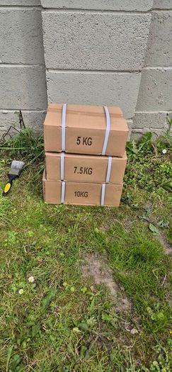 three brand new hexagonal weight sets