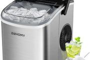 Ice Maker Machine Countertop Ice Cube Maker with Portable Handle, 9 Ice Cubes in 6 Mins, Self-Cleaning Compact Ice Maker 12 kg in 24 Hrs, with Ice Scoop and Basket for Home/Kitchen/Office/Bar